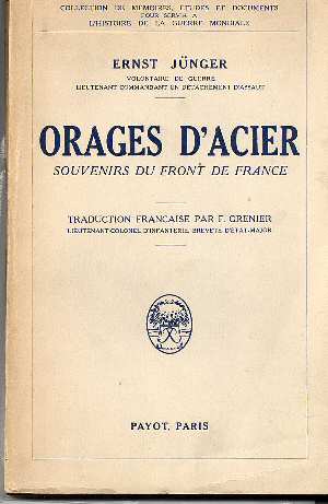 Orages d'Acier (Ernst Jünger - Edition de 1932)